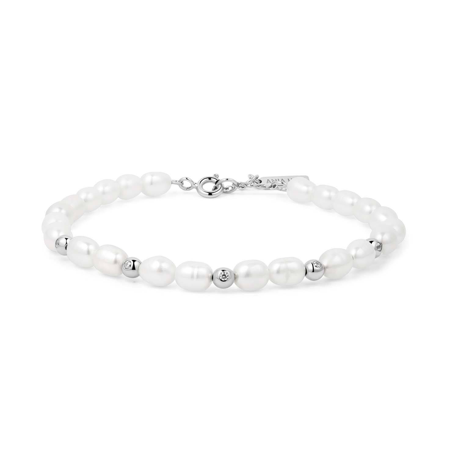  Chic Creator - Argent / Rhodié - Perle - 18,5cm